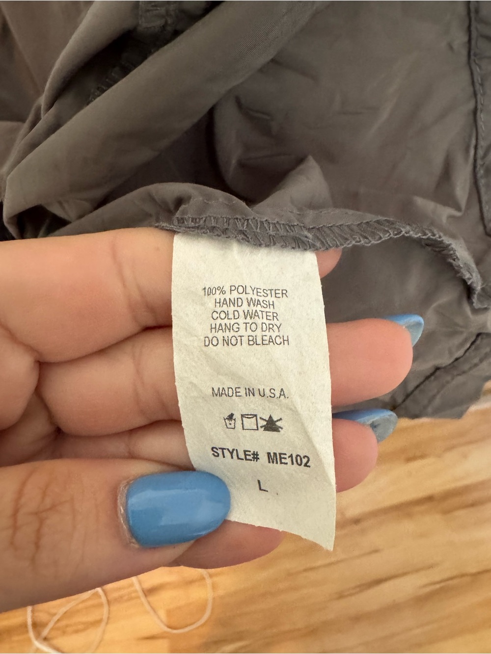 Sun Kim Crinkle Phoenix Boyfriend Jacket Steel Grey Size Large EUC - Picture 10 of 10